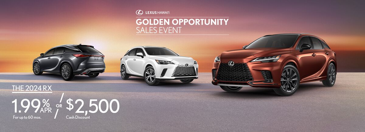 Get a new 2024 RX at 1.99% APR for 60 months or with $2,500 cash discount.